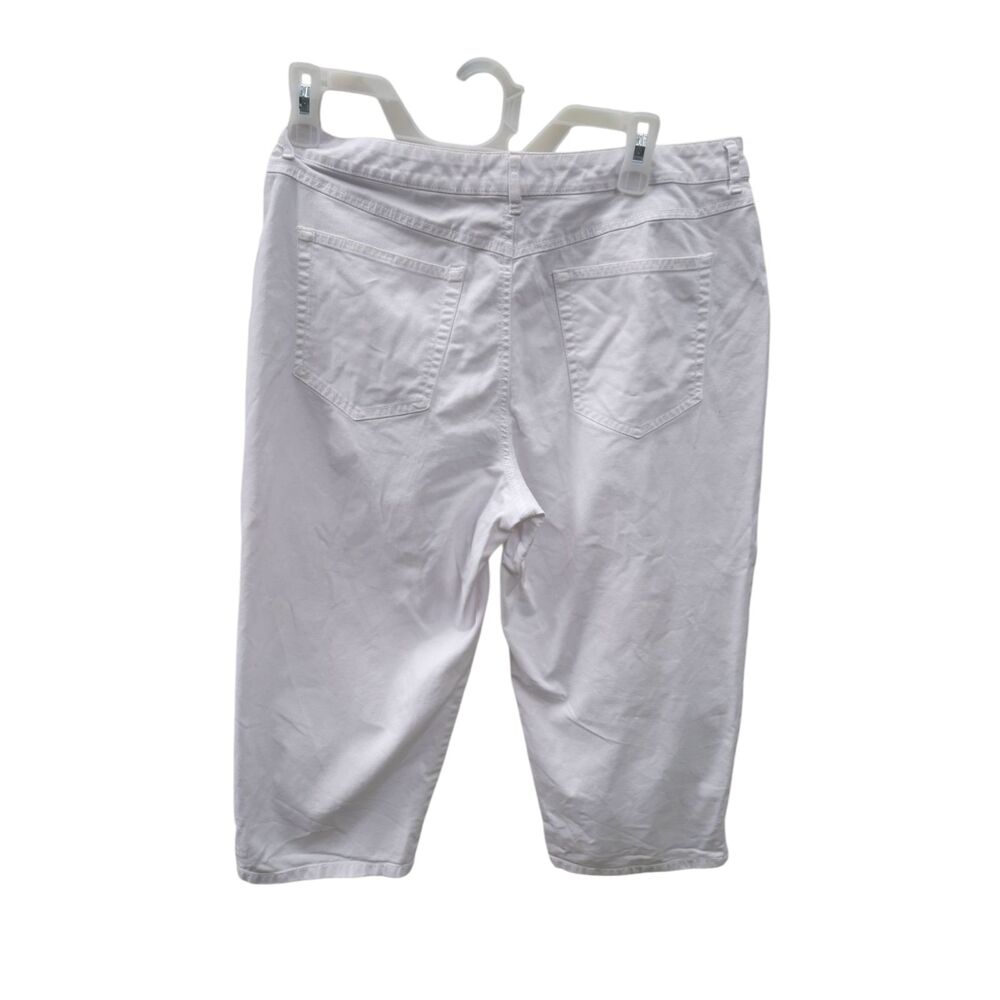TALBOTS Petites Size 10 Stretch White Capris - Picture 2 of 4